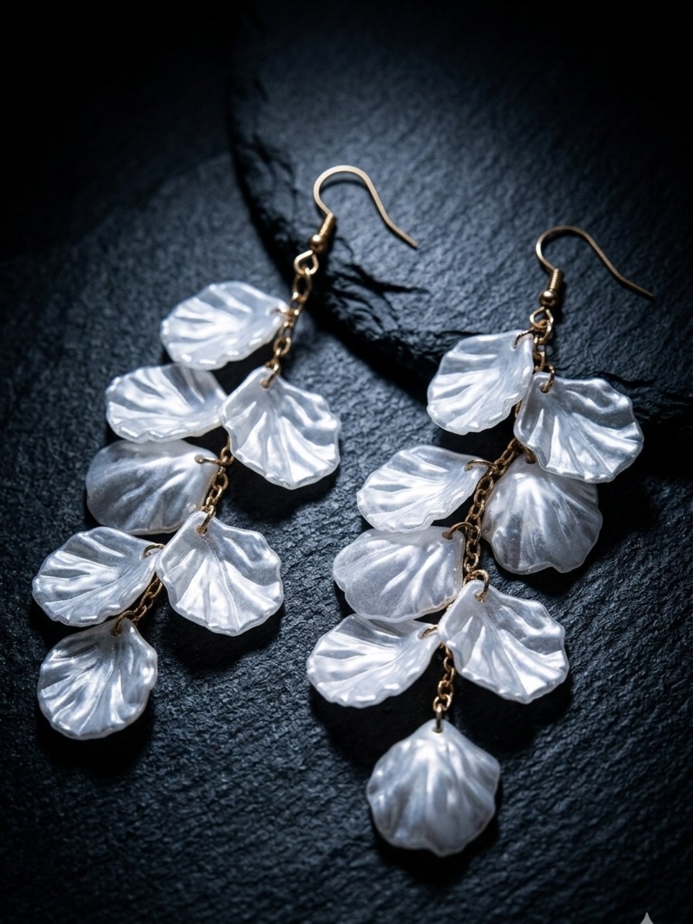 shimmering shell and scallop-shaped charms